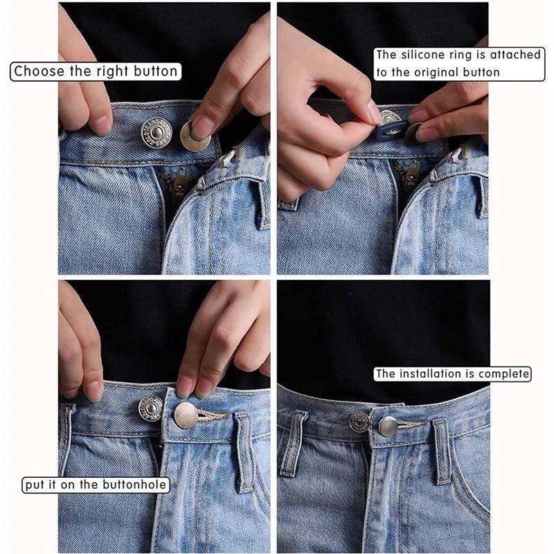 Product Introduction of Jeans Button Adjustable Detachable Waist Extension Buckle Pants Waist Adjustment Button 22