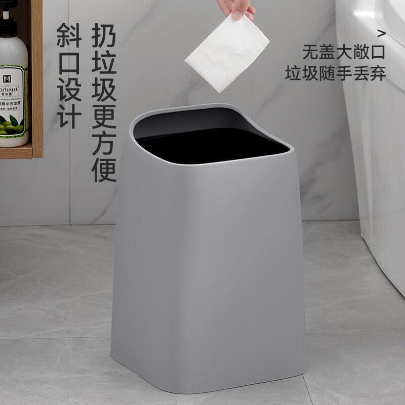 Product Introduction of Household Trash Can Living Room Bedroom Double-layer High-value Large Bin Kitchen Toilet New Style Light Without Cover 4