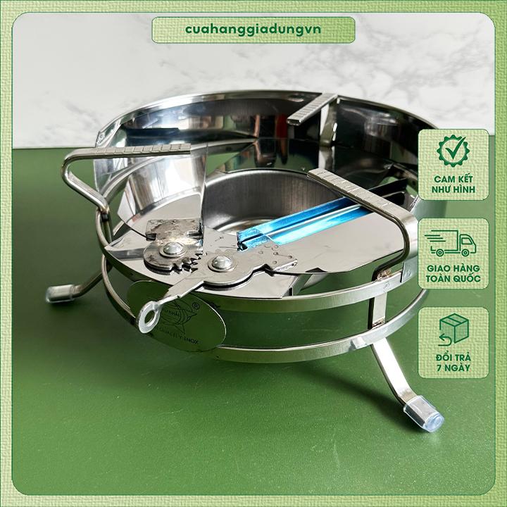  Bếp cồn cao cấp chất liệu inox 304 - Bếp lẩu kiềng chân chắc chắn chống trơn trượt có CHẮN GIÓ tiện lợi sử dụng mọi nơi 