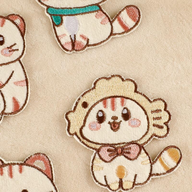 Product Introduction of Sticker, Miếng vá, trang trí dán,ủi,may lên quần áo, trang trí khăn, túi, điện thoại, notebook.. ( Mèo khoang) 1