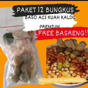 PAKET BASO ACI 12 PCS SUPER HEMAT BASO ACI PREMIUM 12 BUNGKUS DENGAN KUAH KALDU Food Cuangki Instan Pedas