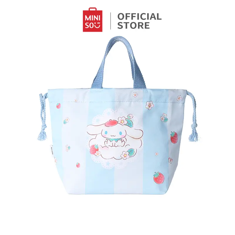 MINISO Sanrio Tas Makan Siang Lunch Bag Sanrio Characters Drawstring Bento Bag Kapasitas Besar Tahan Air Karakter 4