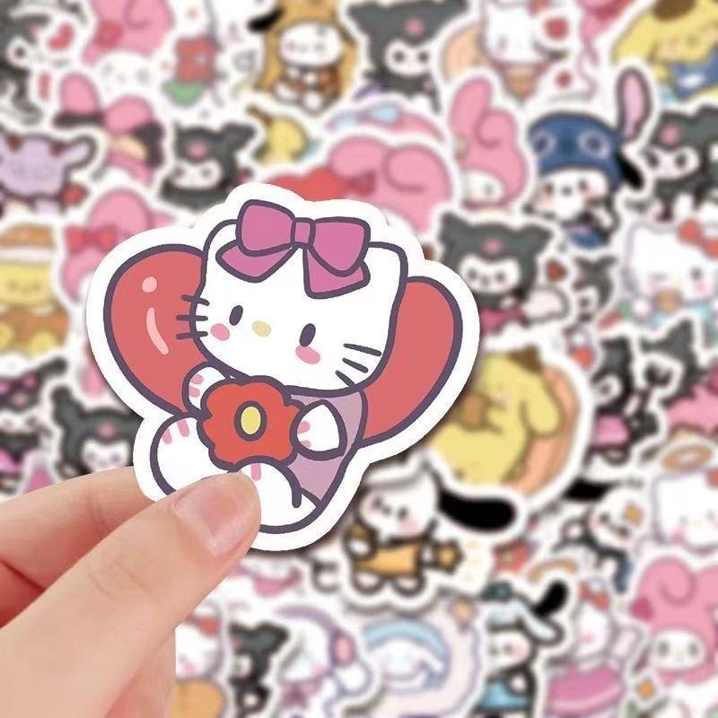 Product Introduction of Set 100 Sticker Sanrio Vẽ Tay Cute, Nhãn Dán Trang Trí Góc Học Tập, Vali Mũ Bảo Hiểm, Laptop, Phụ Kiện Dễ Thương 14