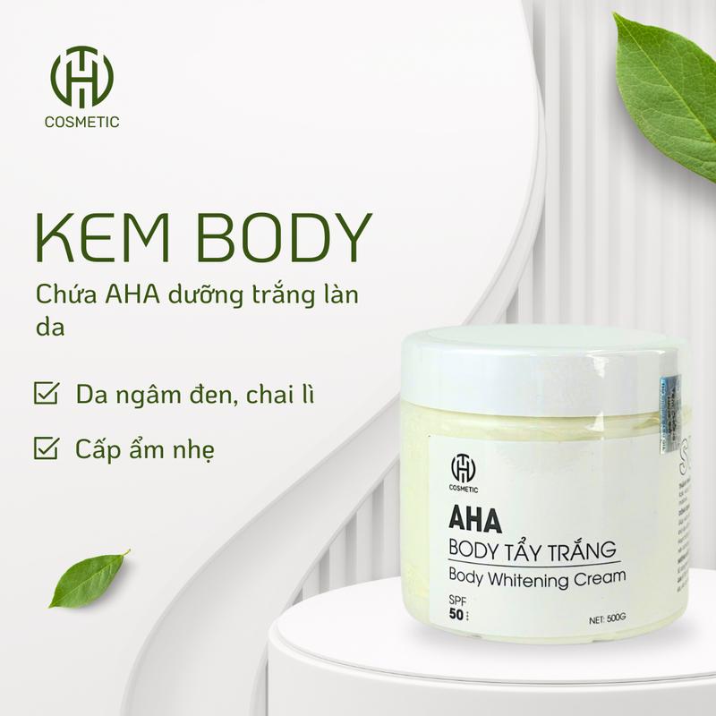Kem Tẩy Trắng AHA Dưỡng Trắng Da Body Làm Sáng Da Dành Cho Nữ 500g - HUYNH THANH COSMETIC