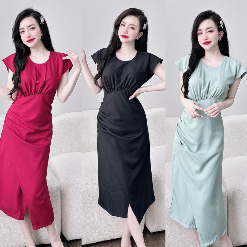 Thời Trang Bigsize - Váy Đầm Bigsize Thiết Kế Body Dự Tiệc Nữ Cao Cấp Xinh Đẹp Sang Trọng Dễ Thương Giá Rẻ 50-95kg Màu Đen Màu Đỏ - 055 