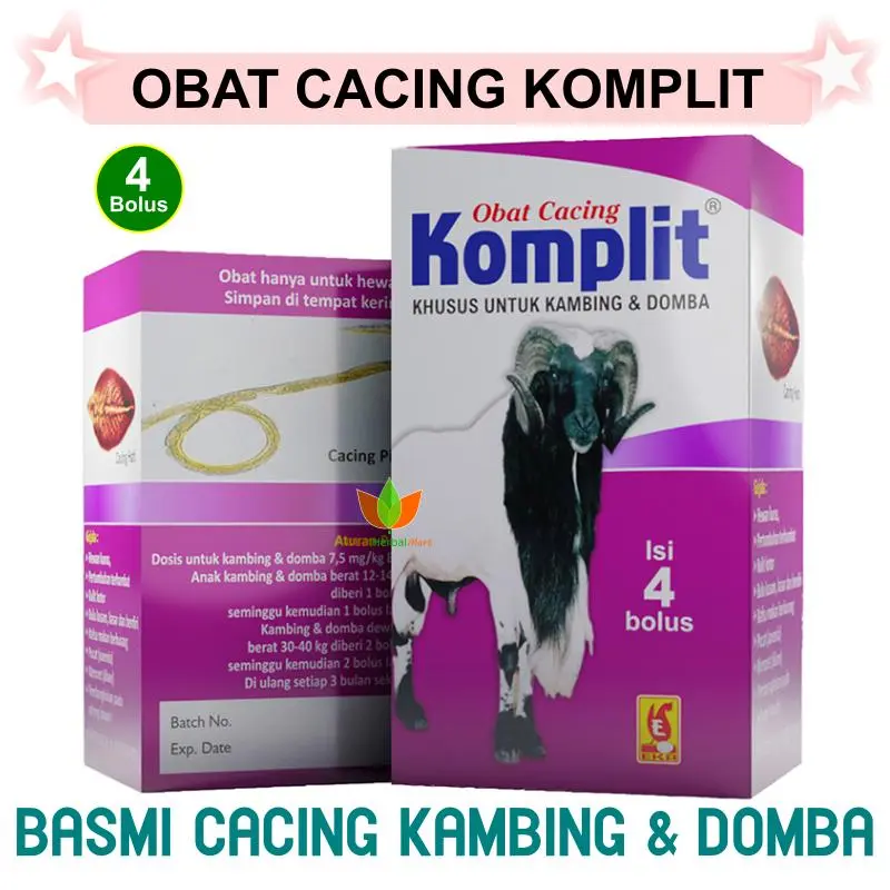 4 BOLUS OBAT CACING KAMBING DOMBA KOMPLIT EKA FARMA KHUSUS UNTUK HEWAN TERNAK 0
