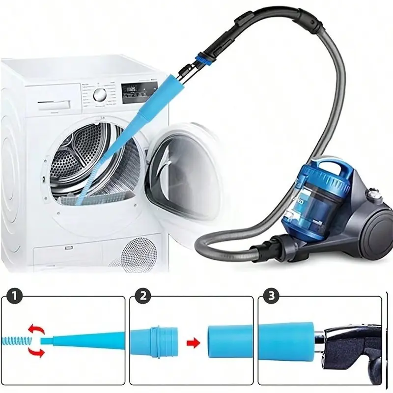 Dryer Lint Vacuum Attachment, 1 Count Lint Remover for Dryer Vent Cleaner Kit for Deep Cleaning Fire Prevention 4