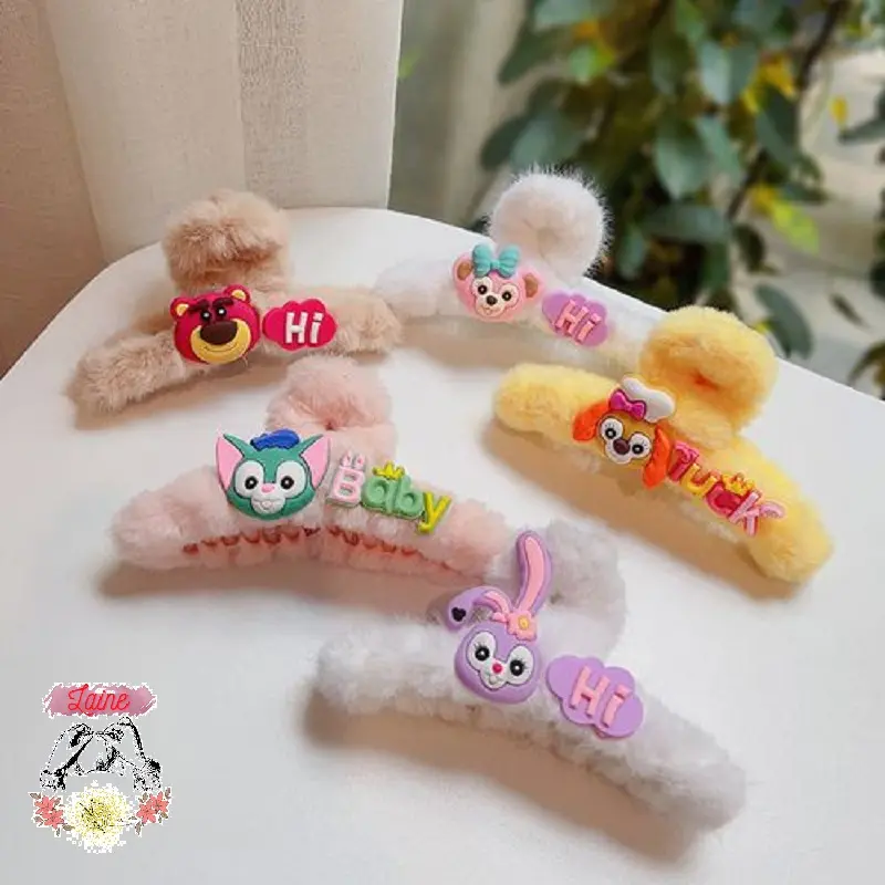 Kẹp tóc handmade xù kèm 6 charm theo màu xinh xắn