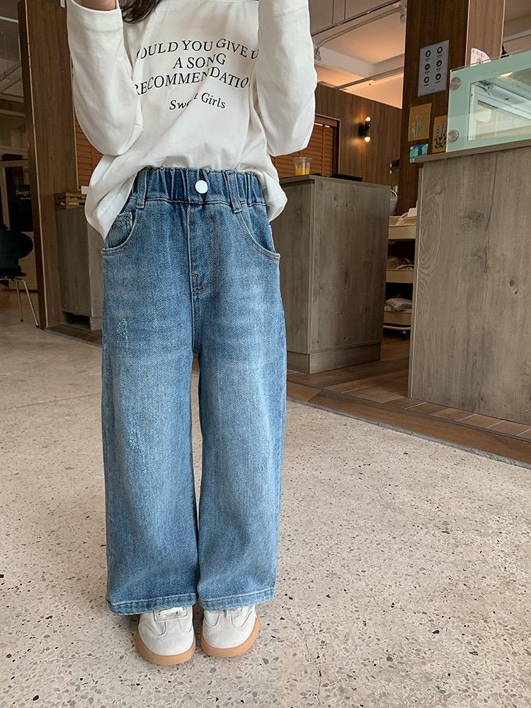Product Introduction of (BEEN.KIDS 19) Quần Jean suông cạp chun thời trang cho bé gái đủ size từ 14-45kg 3