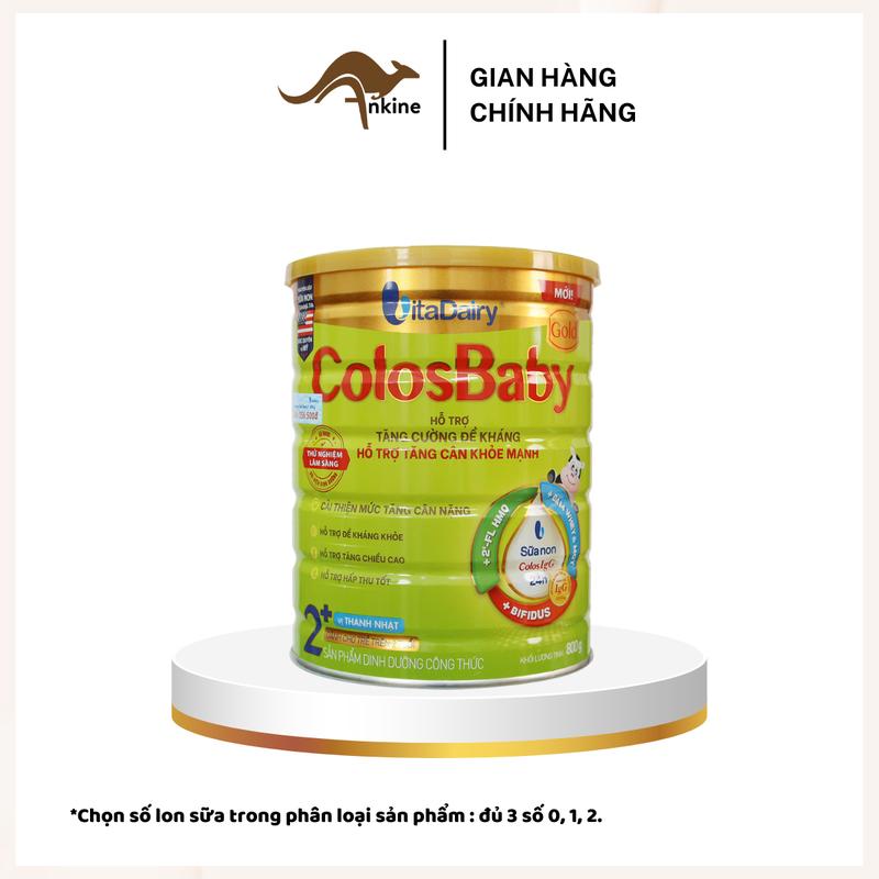 Vitadairy -  (ColosBaby Gold Mới) Sữa bột bổ sung sữa non ColosBaby Gold Mới lon 800g/400g cho bé có từ 2 tuổi,  Vị thanh nhạt, dễ tiêu hóa.