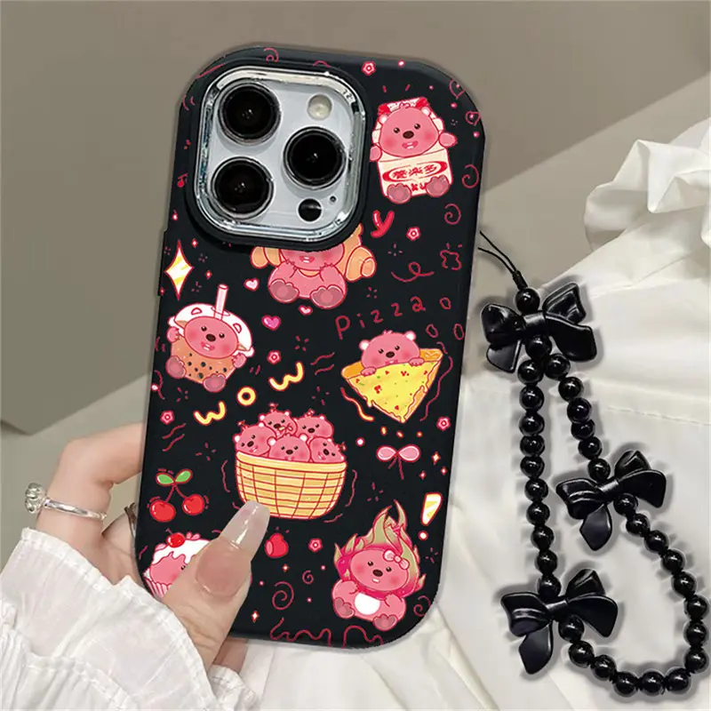 Casing untuk hp OPPO A3X A60 A38 A78 A18 A16 A17 A17K A57 A58 A15 A16K A54 A12 A5S A7 A94 A3S A53 A31 A52 A74 A95 A55 F9 A9 A16S A54S Pizza Ruby and versionCase 1