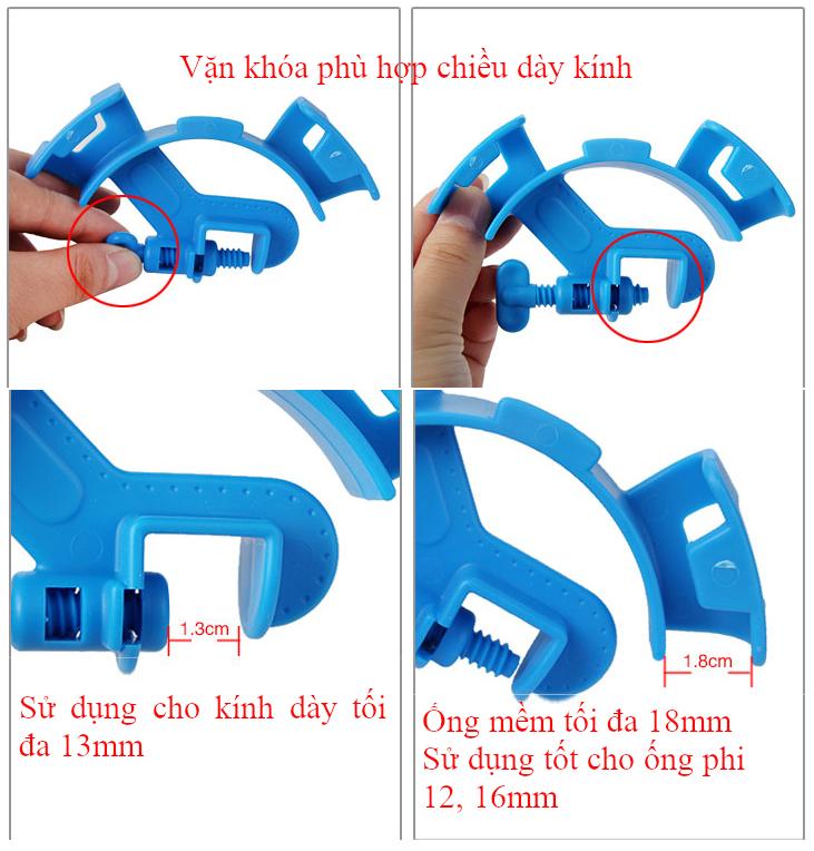 Kẹp ống mềm lên thành hồ khi thay nước cho hồ thủy sinh, hồ cá 3