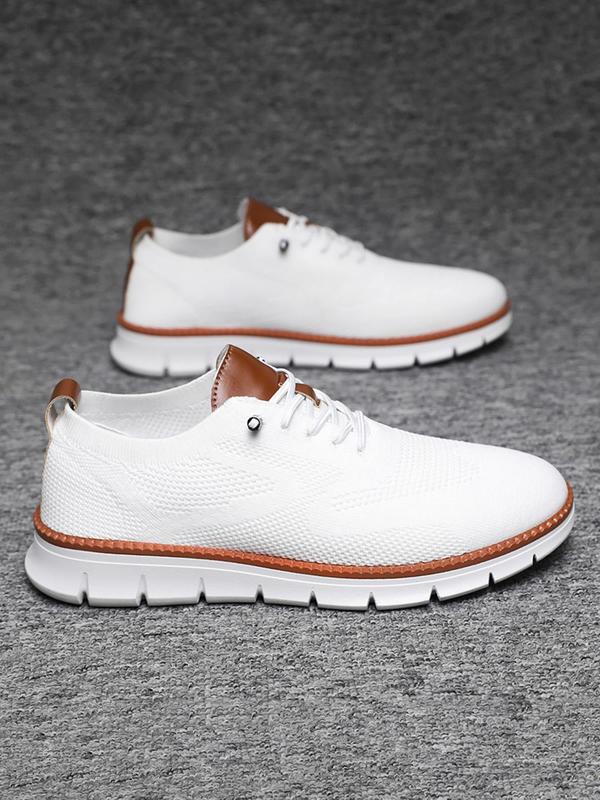 Men's Sporty Lace Up Low Top Sneakers, 1 Pair 2025 New Casual Comfortable Breathable Running Shoes for Men, Fashionable Workout Sneakers for Daily Wear, Athletic Shoes, Jogging Shoes 6