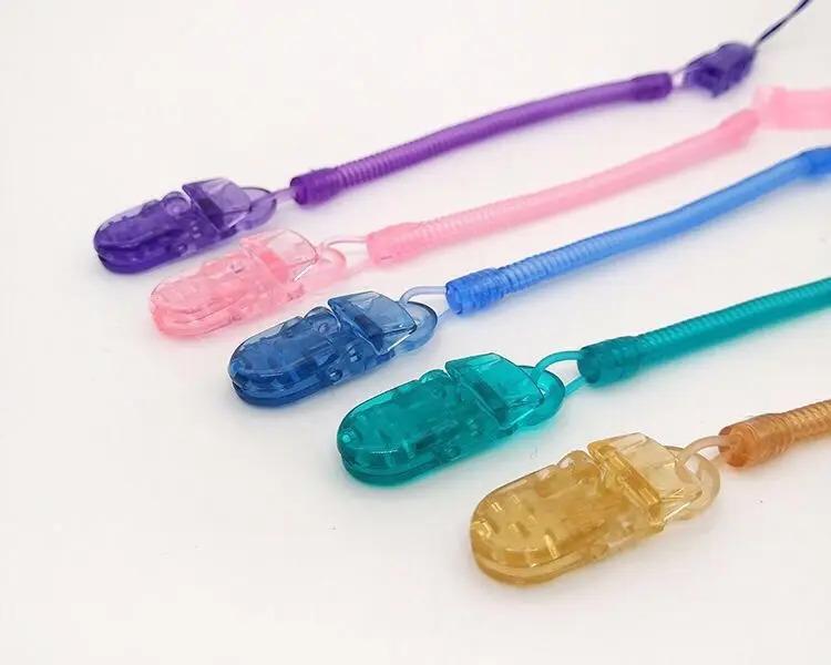 Product Introduction of 2pcs Toddlers Kids Pacifiers Leashes Clips Soother Holder Retractable Elastic Baby Pacifier Chain Dummy Clip Nipple Holder Nipples 11