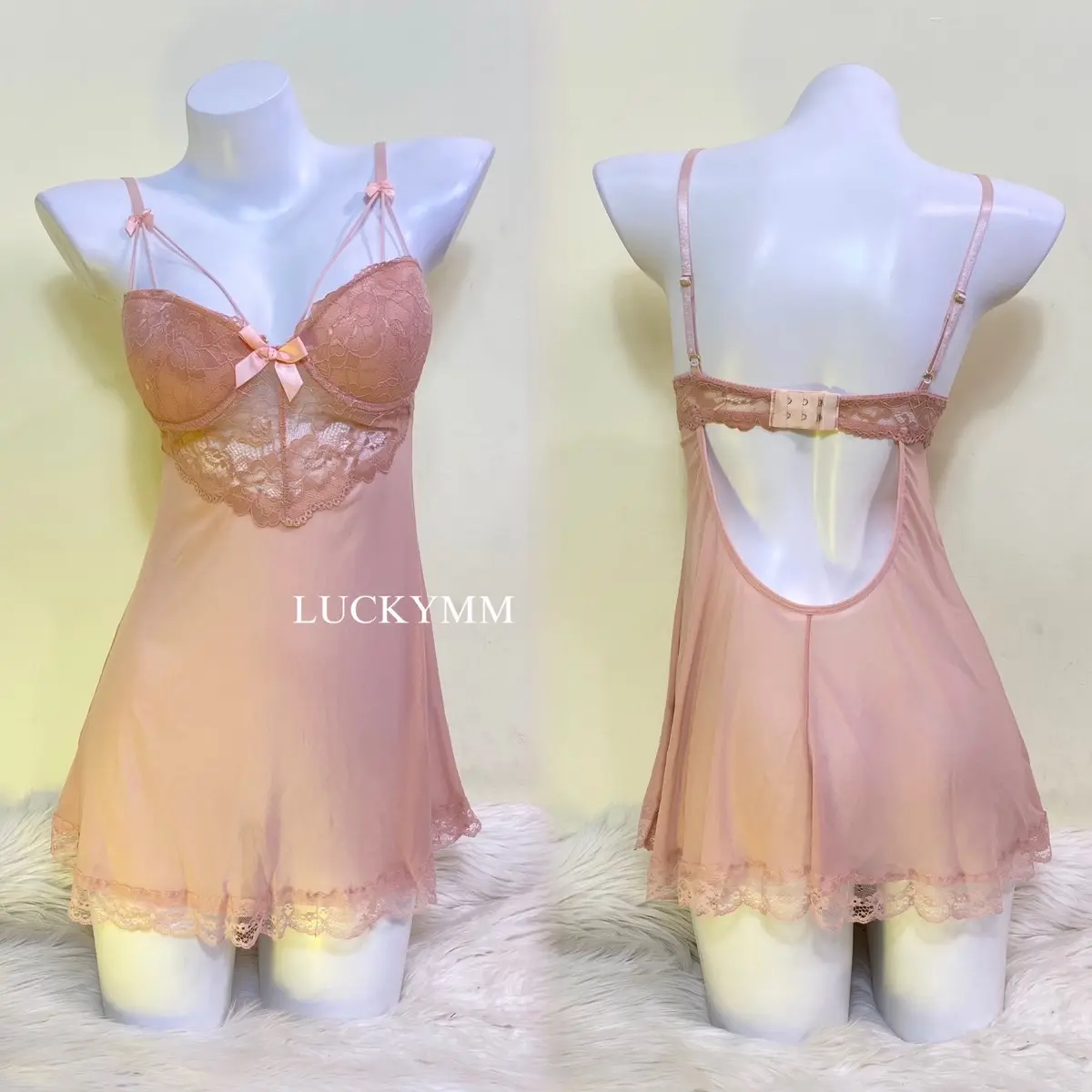 Luckymm Dress Lingerie Push Up Baju Tidur Wanita Bahan Nilon 026