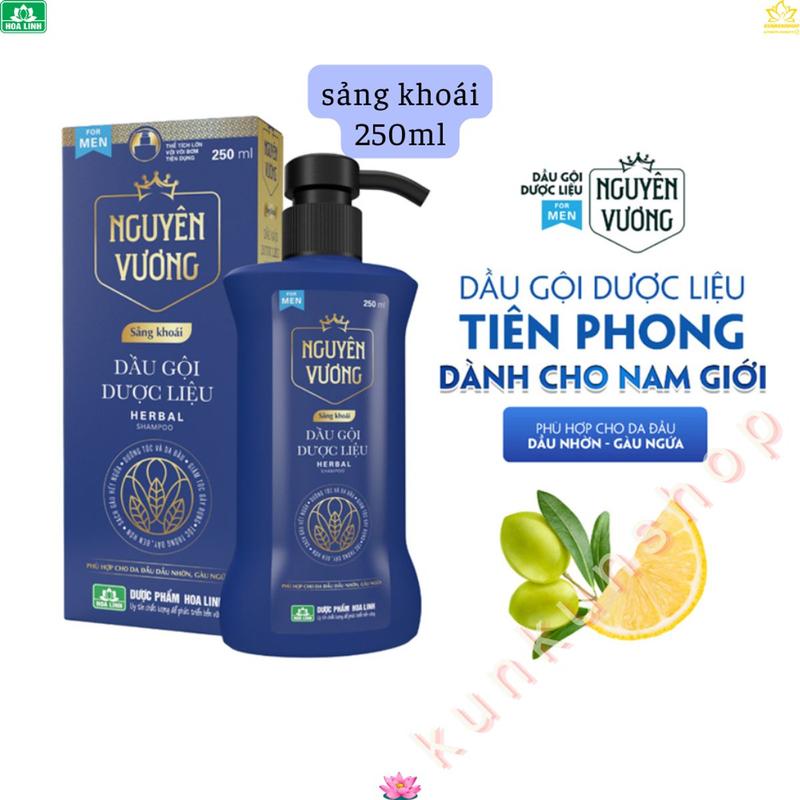  Dầu gội Nguyên Vương sảng khoái chai vòi 250ml mẫu mới mẫu đặc biệt cho nam giới Serum Dưỡng Tóc 