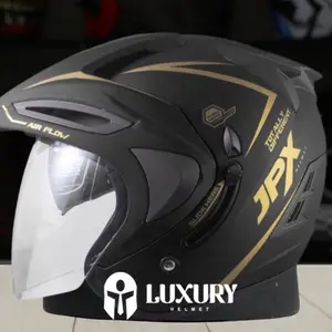 Helm Half Face JPX Supreme2 Solid Double Visor