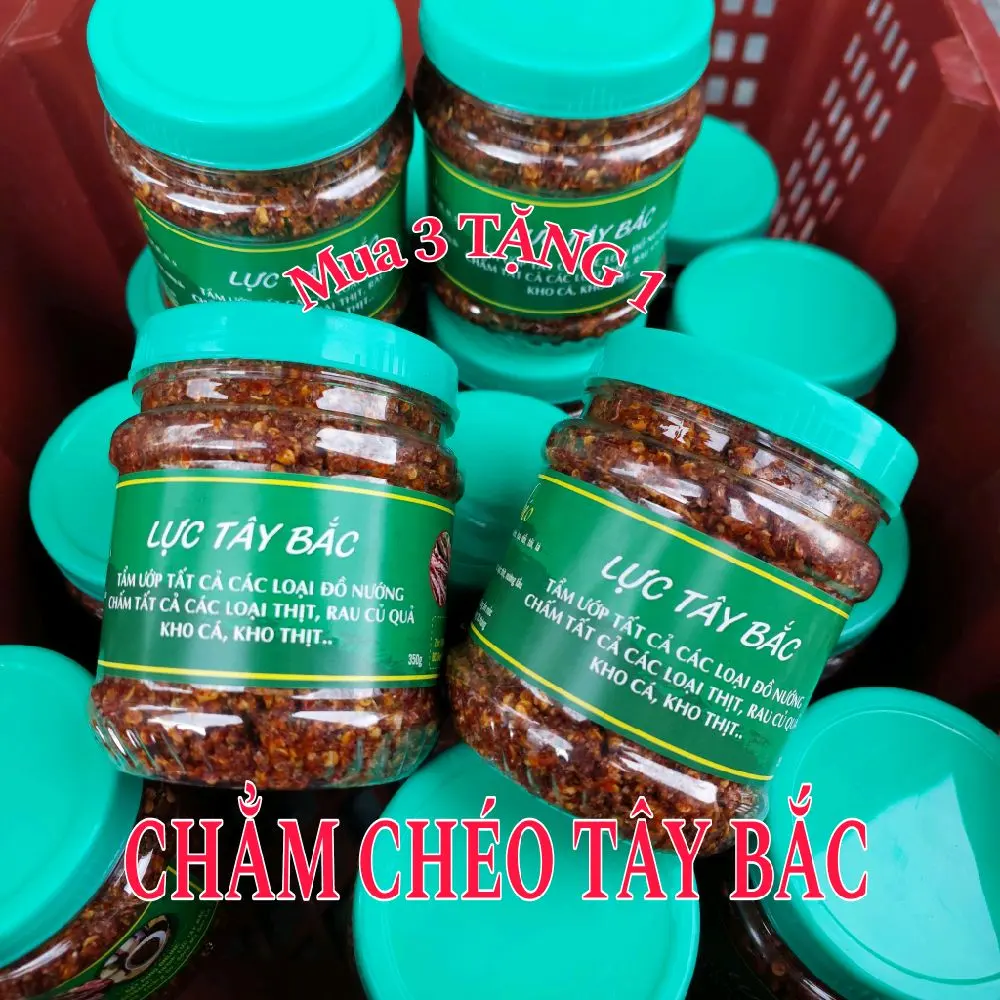 [ MUA 3 TẶNG 1 ] 3 LỌ GIA VỊ CHẲM CHÉO VỊ CAY 350G TẶNG KÈM 1 LỌ CHẲM CHÉO - LỰC TÂY BẮC Ăn Vặt Food