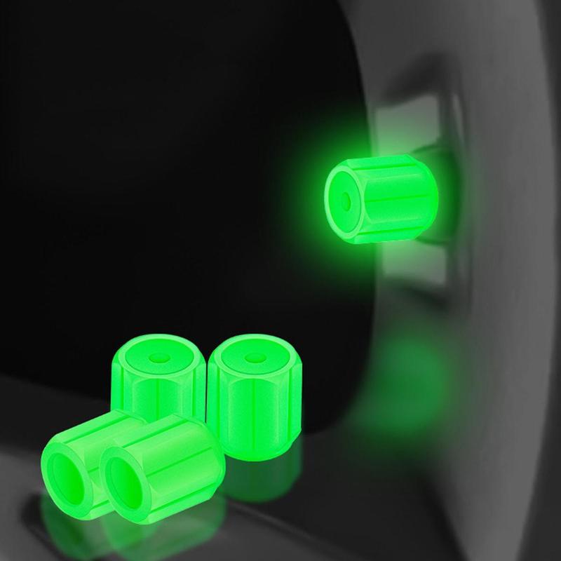 Product Introduction of Tire Air Valve Caps, Glow In The Dark, Set Of 4, High Strength, Glows At Night, Car Dress-Up Parts, Tire Valve Caps, Corrosion Prevention, Lightweight, Easy To Install, Universal, For Cars, Motorcycles, Bicycles, Fluorescent Orange 19