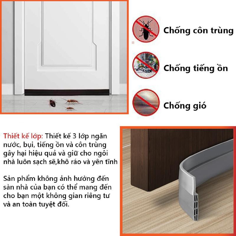 (Giao Hàng Địa Phương Ở Việt Nam)Thanh Dán Chân Cửa, Ron Chặn Khe Cửa Cách Âm, Miếng Chặn Cửa Chống Côn Trùng, Khói Bụi, Tiếng Ồn, Dữ Nhiệt 2