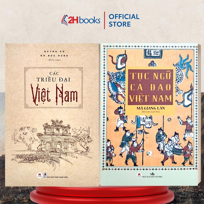 Sách - Combo 2 cuốn Các triều đại Việt Nam + Tục ngữ ca dao Việt nam sách  đỏ