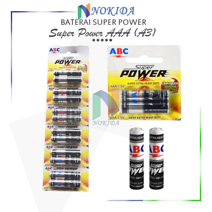 Nokida Baterai ABC Super Power Tipe AAA R03 / Battery Remote Ukuran ...