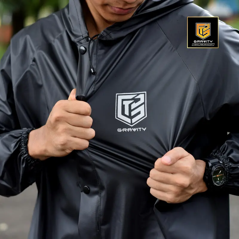 JAS HUJAN, RAINCOAT Dewasa GRAVITY Pria dan Wanita Original Anti Rembes Pvc Tahan air PVC Sepeda Motor ringan warna lain 0