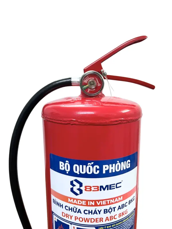 Bình Chữa Cháy Bộ Quốc Phòng 83 MEC, Bình Bột 8kg ABC ( Có Tem Kiểm Định PCCC) 1