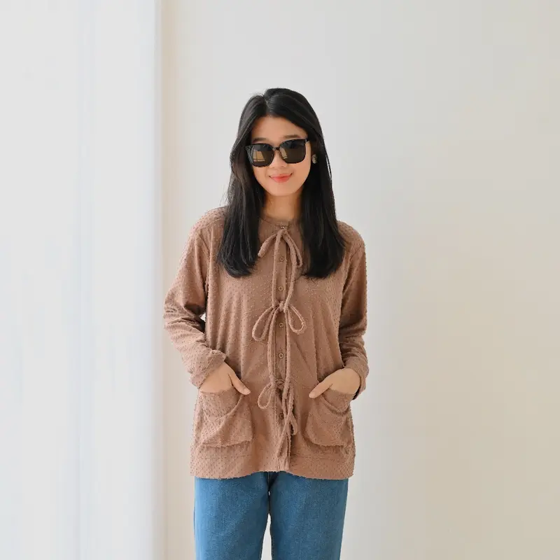Marchemode Geka Cardi Blouse Baju Knit Lengan Panjang 0