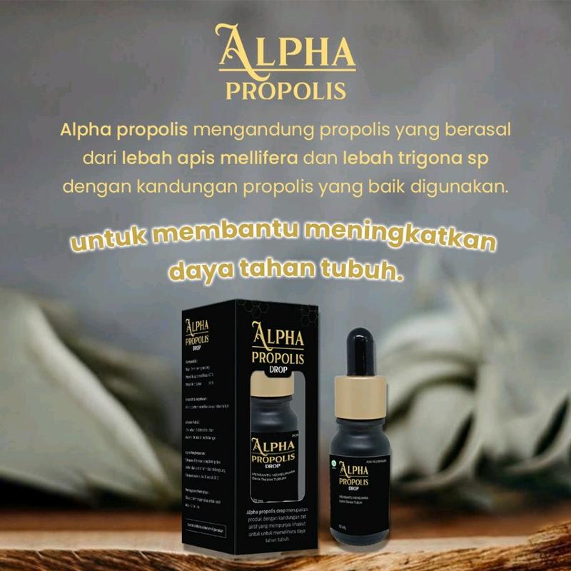 Alpha Propolis isi 10ml Original Propolis Herbal Multivitamin Flavonoid tertinggi 6