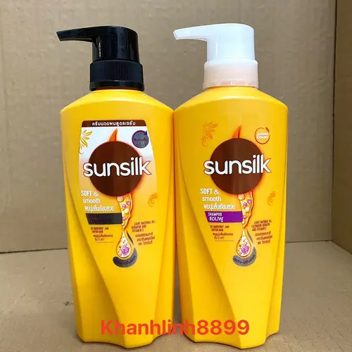 Cặp dầu gội và xả sunsilk thái lan 380ml và 400ml