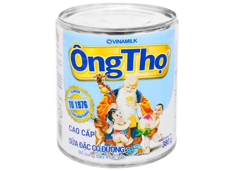 Sữa Ông Thọ trắng nhãn xanh lon 380g