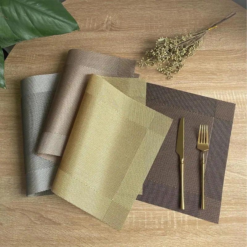 European Style Western Dinner Mat Pvc Placemat Hotel Heat Proof Mat Home Waterproof Table Mat Heat Resistance Bowl Mat Coaster
