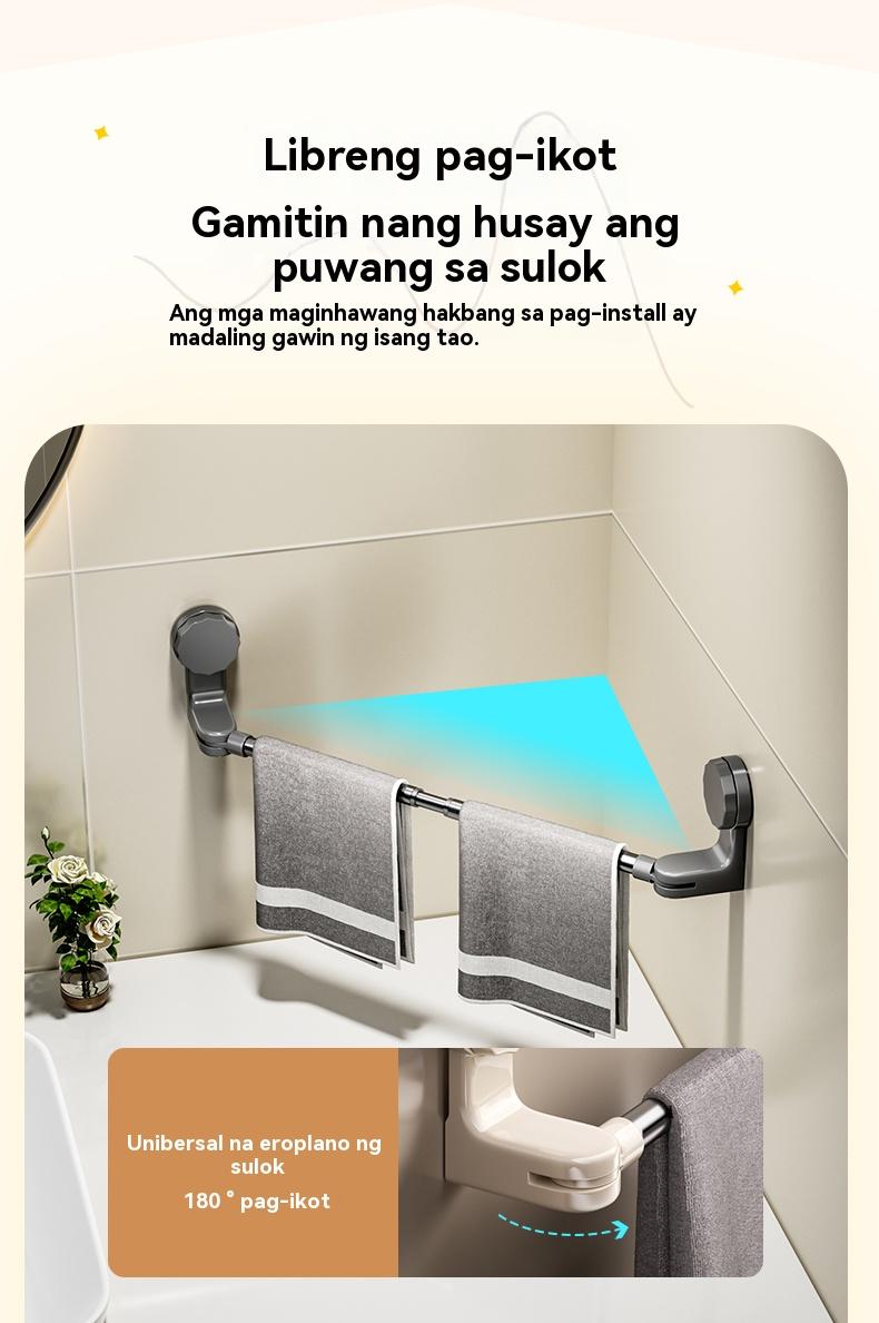 Product Introduction of Giá Treo Khăn Hút Gắn Tường Có Thể Điều Chỉnh Có Thể Mở Rộng, Không Cần Khoan, Thép Không Gỉ Bền 12