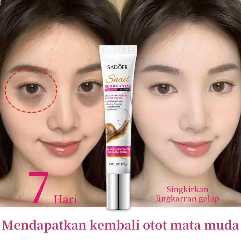 Eye cream menghilangkan mata panda penghilang kantung mata krim mata penghilang mata panda memudar lingkaran hitam Hidrasi dan Pelembab memperbaiki keriput mata 20g 1