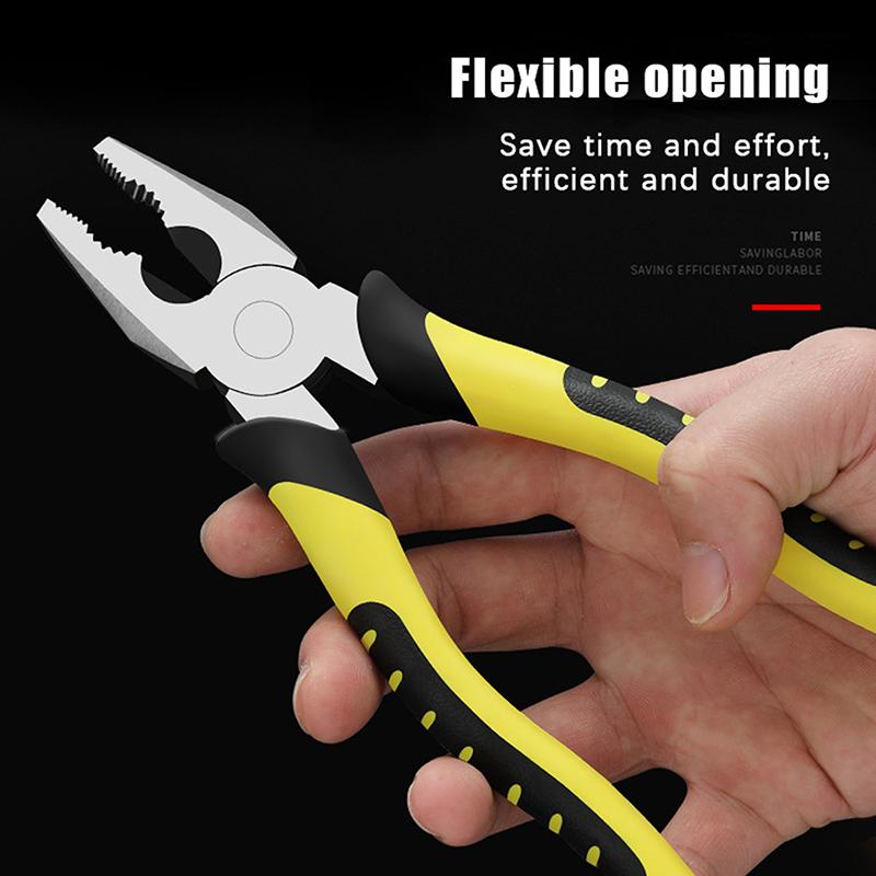 Tang Set 3 Pcs 8 Inches Wire Pliers Sharp Large Opening Stripping Pliers Industrial Grade Labor-saving Household Electrician Pliers
