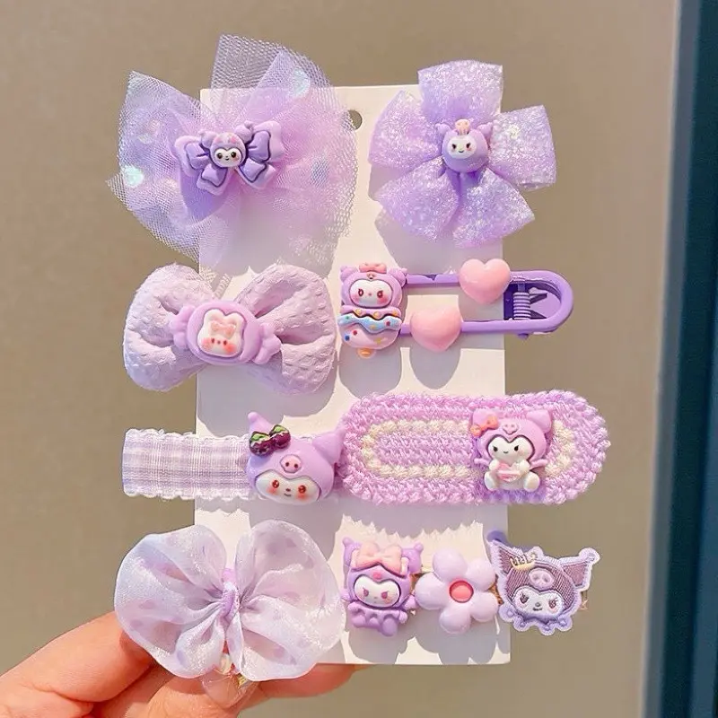 Set 8 Kẹp Tóc Kurumi Hót Hít Hè 2024 Cho Bé Phong Cách Hàn Quốc Dễ Thương - Phụ Kiện Tóc Xốp Kem 6