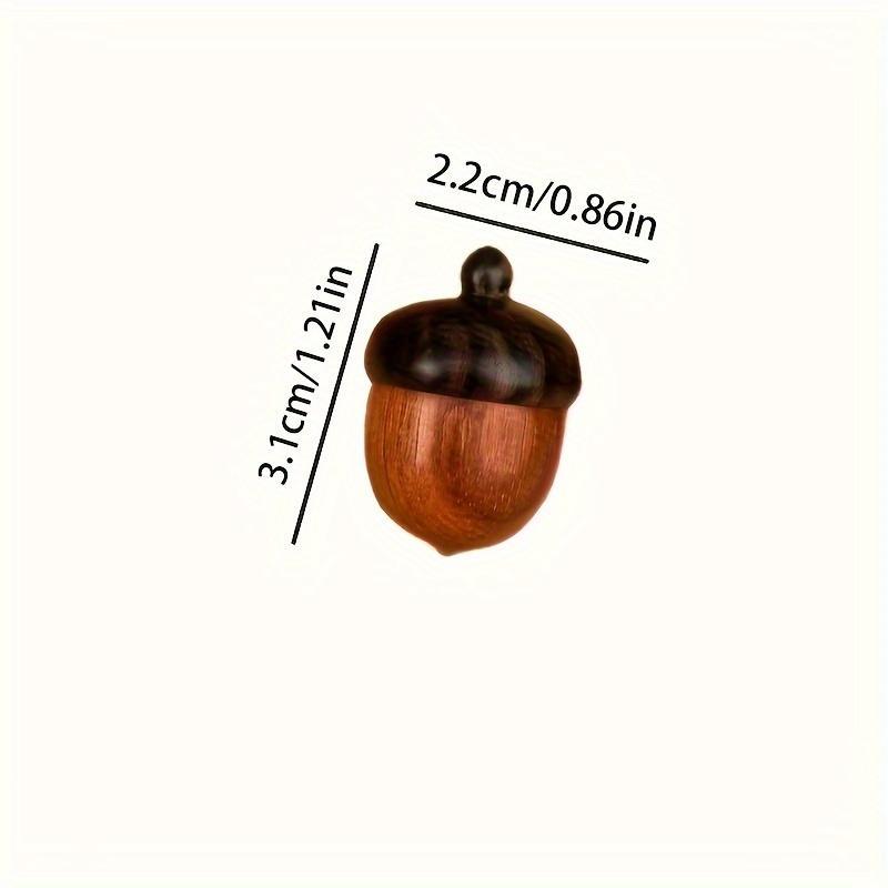 Random Color Wooden Acorn Shaped Ornament, 1 Count Creative DIY Pendant, Keychain Car Hanging Pendant for Jewelry, Votive Bottle 1
