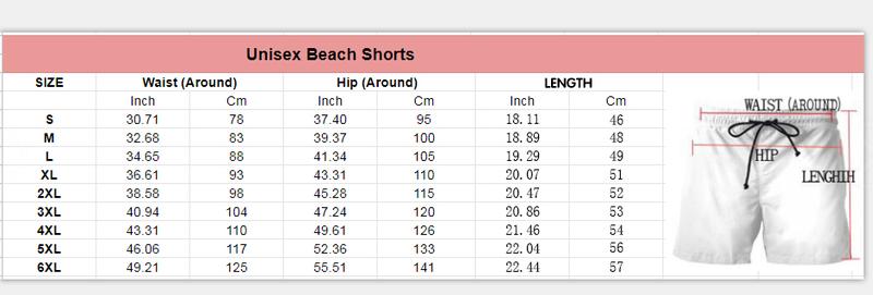 Product Introduction of Men Summer Board Shorts 3D Printed Beach Pants Swimsuit Woman 2023 New Swim Trunks Volleyball Sport Gym Short 0
