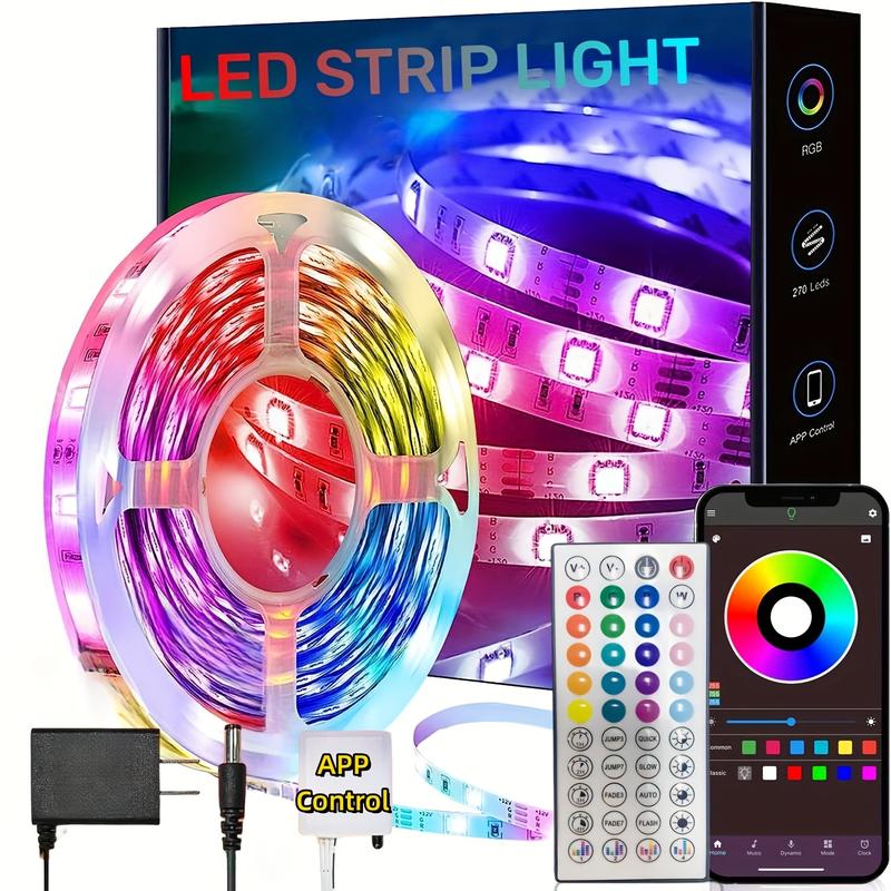 Product Introduction of Dải đèn LED RGB, dài 100ft, mới, điều khiển ứng dụng thông minh, đồng bộ hóa âm nhạc, thay đổi màu sắc, có thể điều chỉnh độ sáng, không thấm nước, hoàn hảo cho phòng ngủ, nhà bếp, trang trí nội thất, tiệc tùng và chiếu sáng xung quanh 0