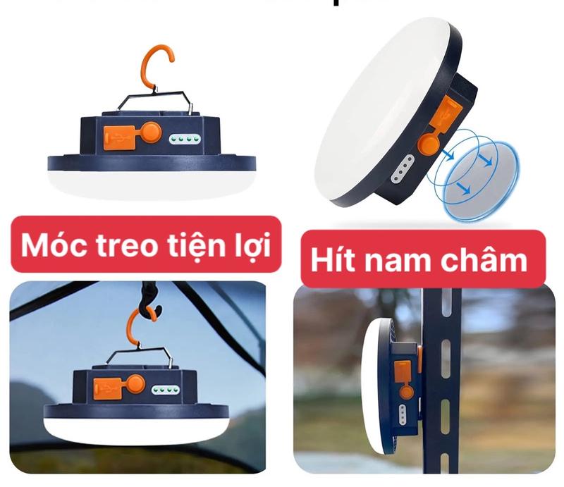 ĐÈN SẠC TÍCH ĐIỆN ĐA NĂNG ASA SIÊU SÁNG, dùng trong trường hợp cúp điện khẩn cấp hoặc cắm trại, có móc treo tiện lợi , có 3 chế độ sáng và sáng LIÊN TỤC TRÊN 10H, công suất 15W và có thêm chức năng sạc dự phòng cho điện thoại