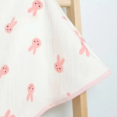 Áo choàng chống nắng cho bé, chắn gió kèm tấm chắn bảo vệ HABY KIDS chất liệu đũi gân họa tiết Tai Thỏ Kem chobe 2