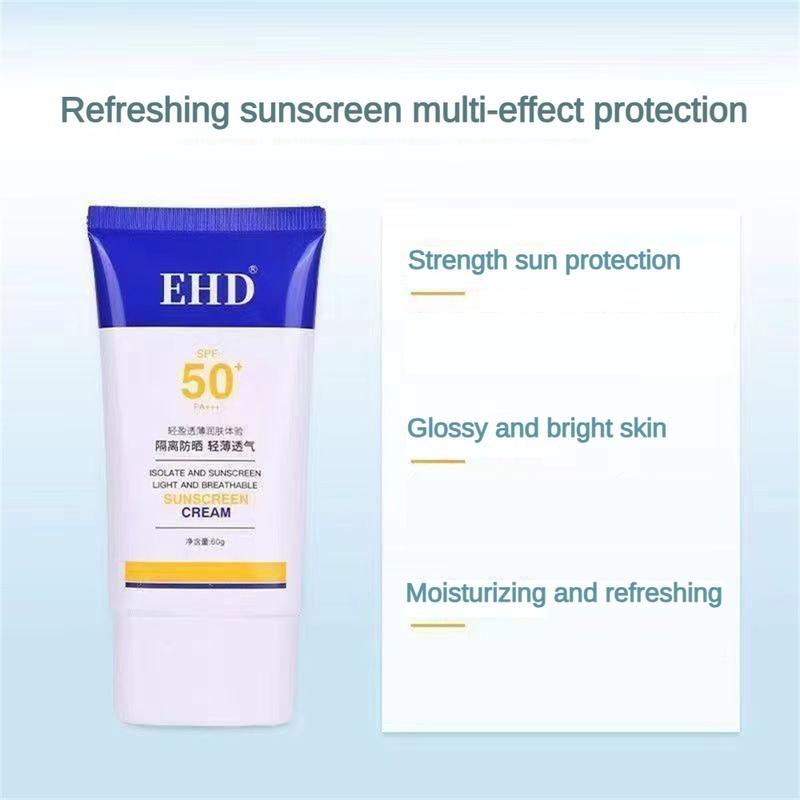 Product Introduction of 【 🔥 HOT 】 EHD  Facial sunscreen SPF50PA+++ Moisturizing, refreshing, and non greasy Waterproof and oil control Isolate UV rays Summer Outdoor Skin care sunscreen 60G 17