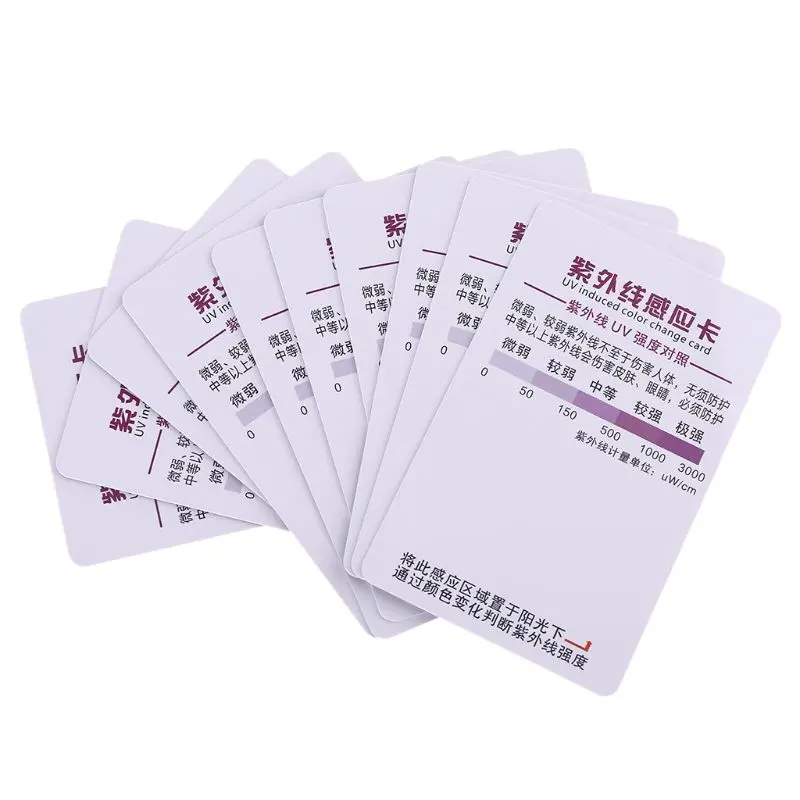 UVB Tester Reptile Bulb/Light/Lamp UVB Sensor Reptile Lamp UV Sensor ReptileUVB Fluorescent Light Tester Card 10 Pcs