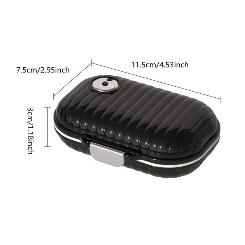 Hộp Đựng Thuốc Cầm Tay Mini, Kiểu Vuông / Hình Chữ Nhật AT, Thích Hợp Đi Du Lịch Trong Bảy Ngày, Nhiều Ngăn, Gói Chia Ngăn, Cho Thuốc Và Viên Đặt, Hộp Đựng Kín, Sắp Xếp Theo Tuần 2