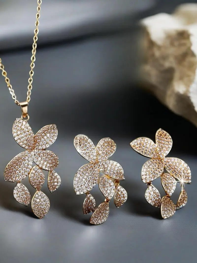 Product Introduction of Pendant Necklace & Earrings, Fashion Jewelry for Party, Daily Clothing Decor, Trendy All-match & Exquisite Jewelry for Birthday Gift 0