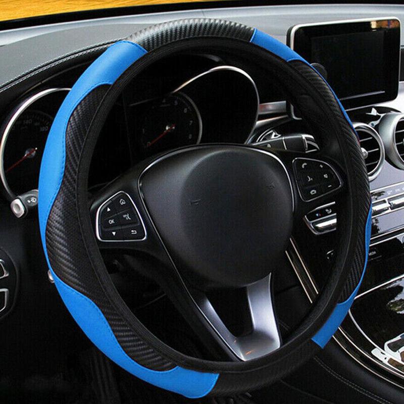 Product Introduction of Fashion Breathable Anti Slip Carbon Fiber Car Steering PU Decoration Wheel Universal Covers D2N0 21