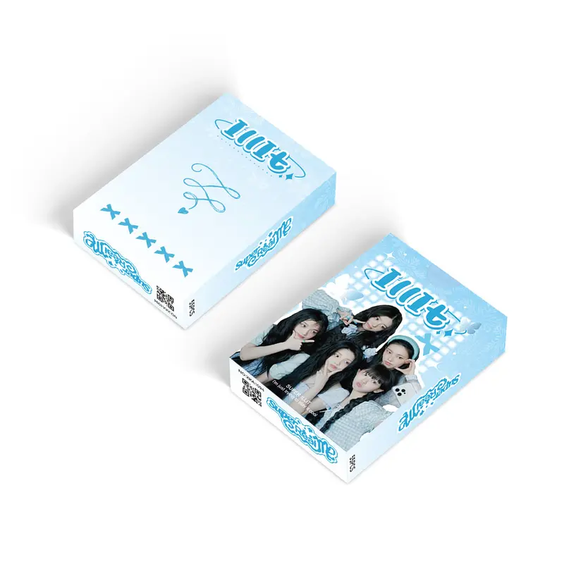 Thẻ Lomo Laser 3d, ILLIT, 50-55 cái / hộp, Thẻ ảnh Album SUPER REAL ME, WONHEE Solo, YUNAH, MINJU, MOKA, IROHA, Bưu thiếp 3d, Đang Giảm Giá, JY 4