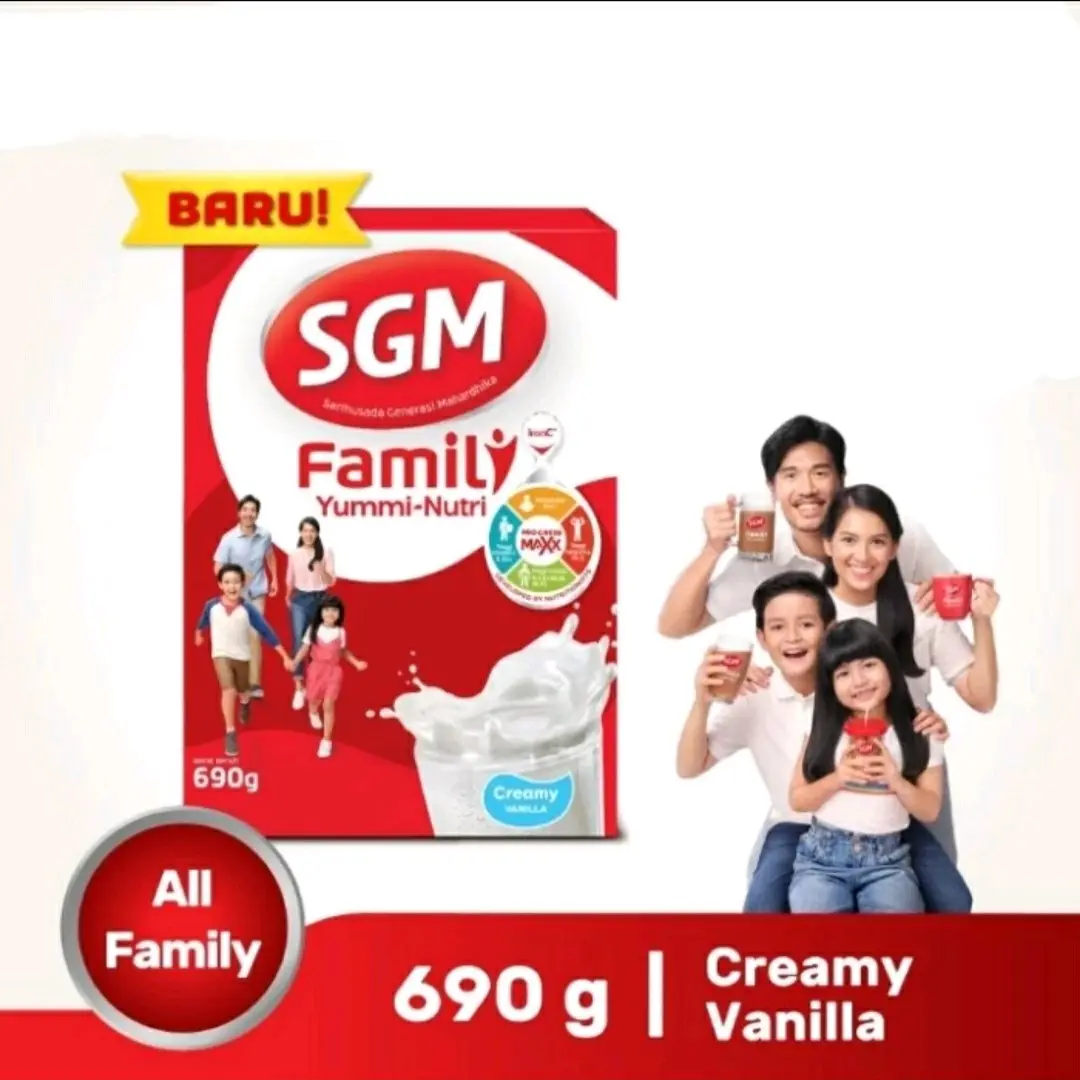 SGM Family Yummi Nutri 690gr Rasa Vanilla Susu Drink Bubuk