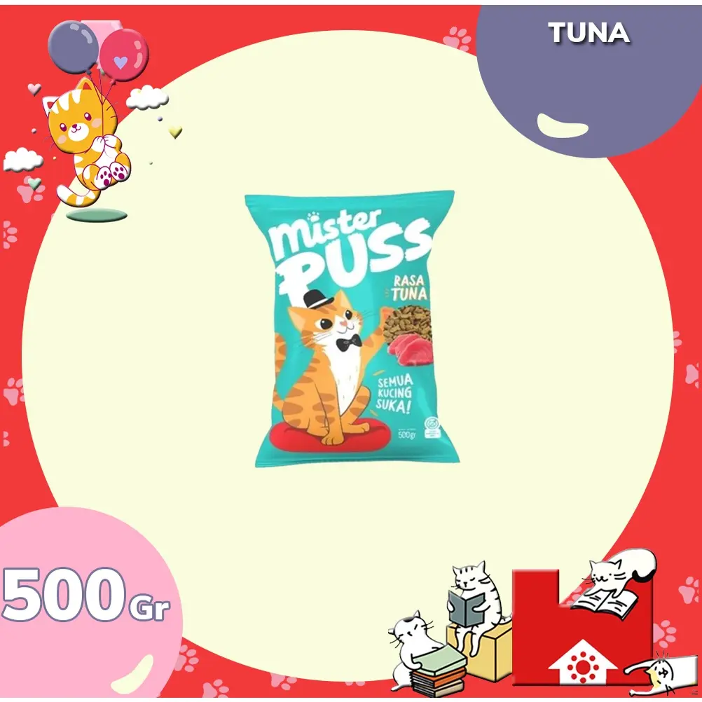 makan kucing kering MISTER PUSS 500GR